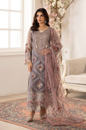 Dastoor by Ramsha Unstitched 3 Piece Organza Vol-02 Collection'2025-P-205