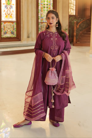 Omal By Komal Stitched 3 Piece Summer Collection'2025-Sanam - 3pc