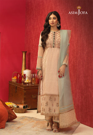Asim Jofa Rung De Festive Coll-2021 Ajfc-31 Embroidered Cotton Jacquard 3 Pcs