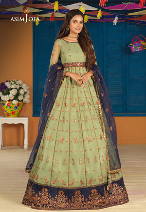 Asim Jofa Basant Festive Ajfc-56 Embroidered Organza 3 Pcs