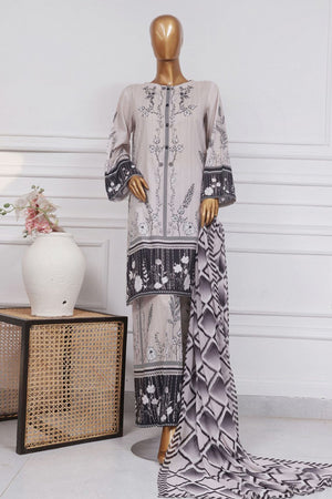 Art & Craft Prints By HZ Stitched 3 Piece Lawn Collection'2025-PWW-108