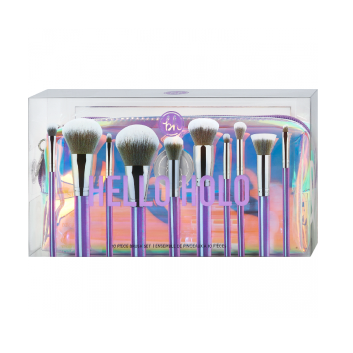 BH Cosmetics Hello Holo 10 Piece Brush + Pouch Set