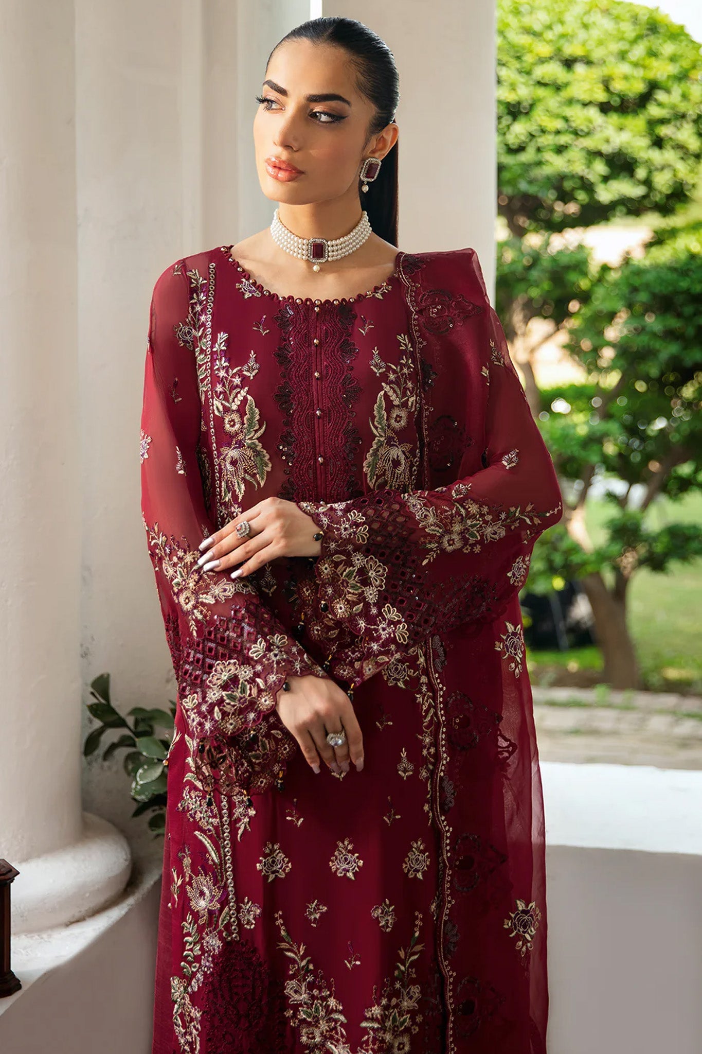 Dastak by Ramsha Unstitched 3 Piece Luxury Chiffon Vol-01 Collection'2025-Q-103