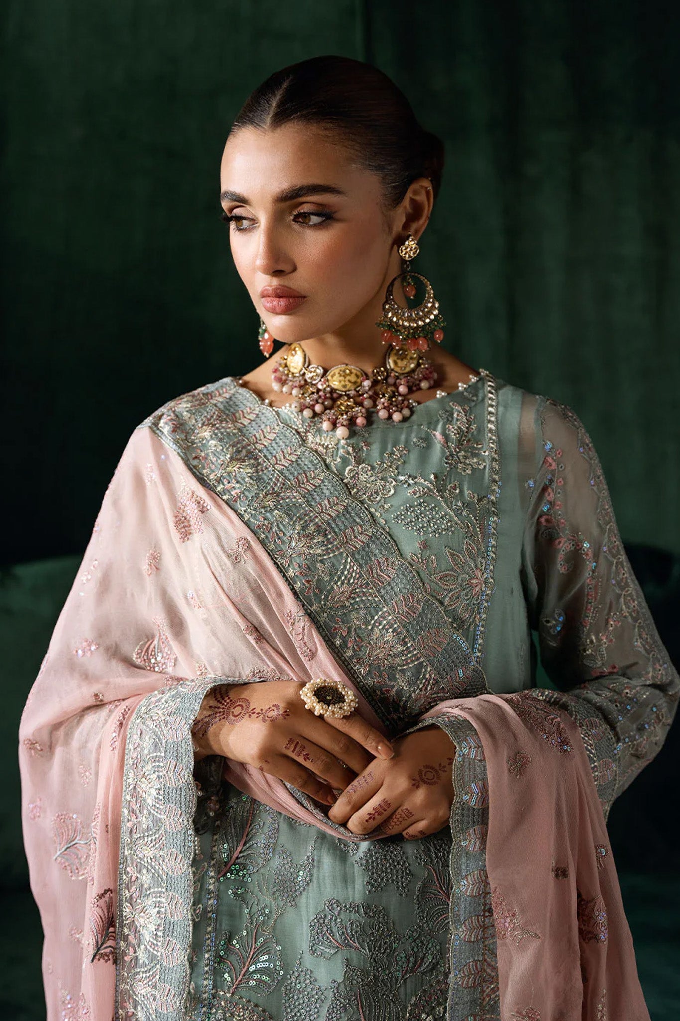 Dastak by Ramsha Unstitched 3 Piece Luxury Chiffon Vol-02 Collection'2025-Q-206