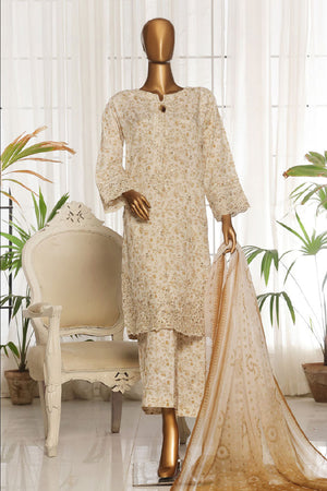Majestic By HZ Stitched 3 Piece Festive Emb Silk Collection'2025-RTE-012