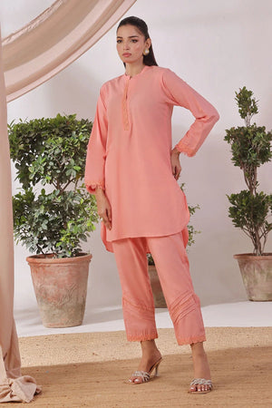 Ochre Clothing Women's Casual -Slub Lawn 2 Pc Suit-SOLS-16