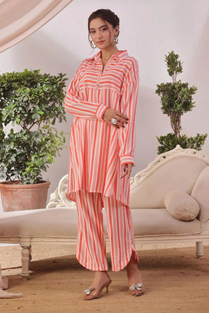 Ochre Clothing Women's Casual -Printed Cotton 2 Pc Suit-SOLS-11