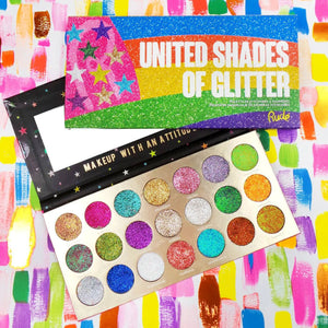 Rude Cosmetics - United Shades of Glitter 21 Pressed Glitter Palette - My Store