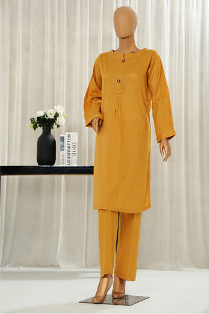 HZ Basics Stitched 2 Piece Solids Twinset Vol-01 Collection'2025-SDJ-3P-M02-Mustard