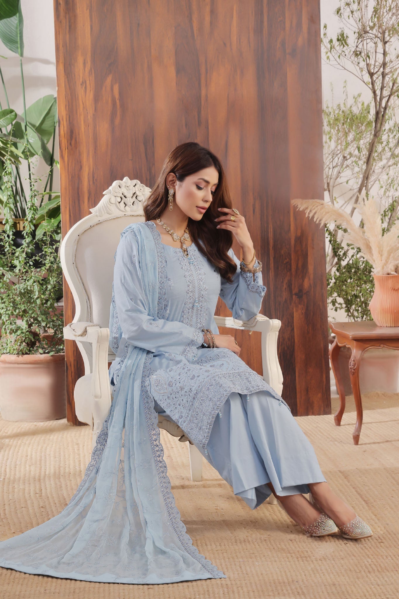 Anaya By Soghat Unstitched 3 Piece Emb Chikankari Collection'2025-SEC-02