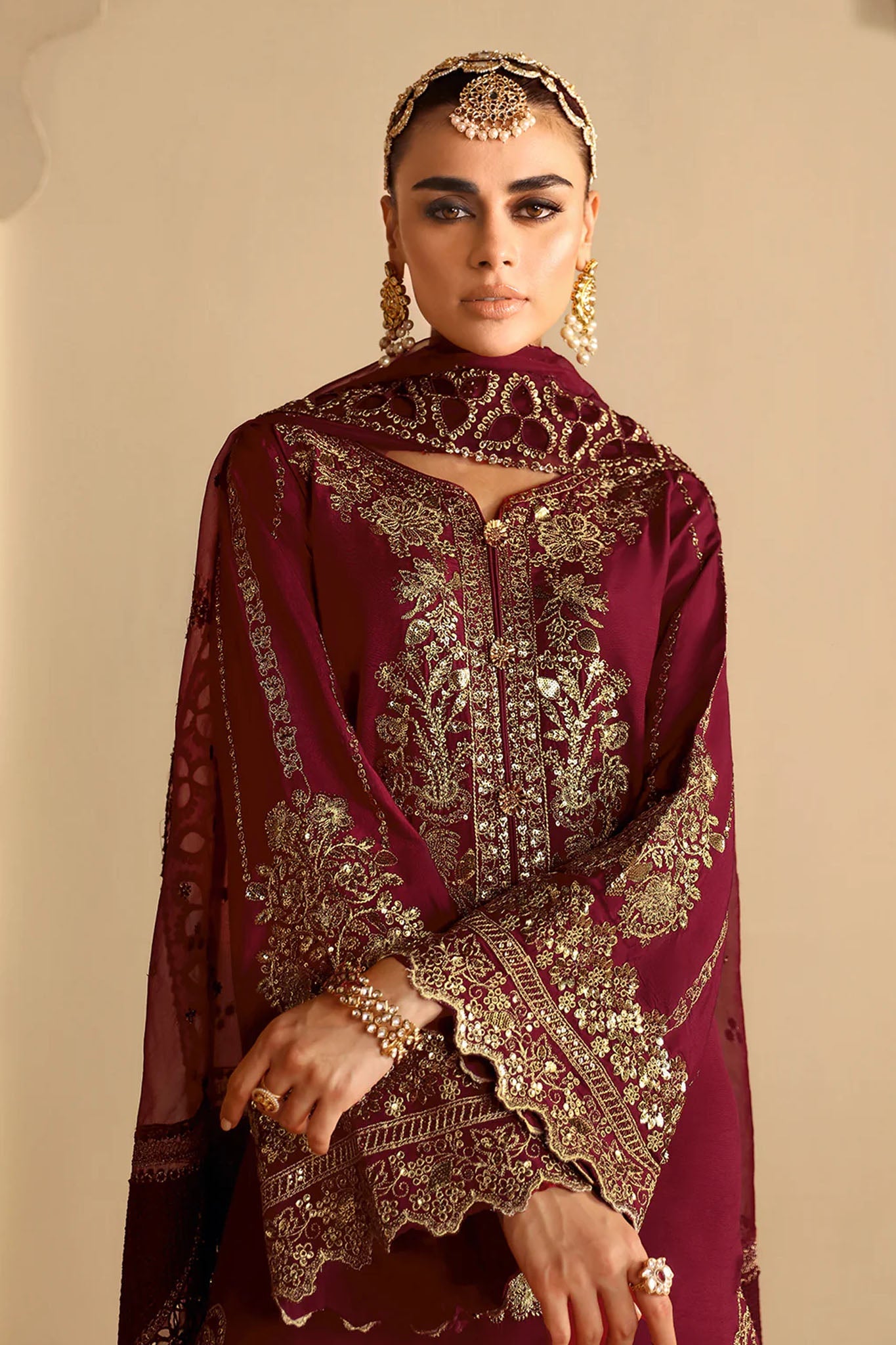 Shagna by Ramsha Unstitched 3 Piece Premium Raw Silk Collection'2025-S-04-Roshan