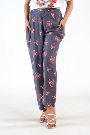 Sprinkles Stitched 1 Piece Summer Bottoms Women Collection'2025-Heather Grey Straight Pant