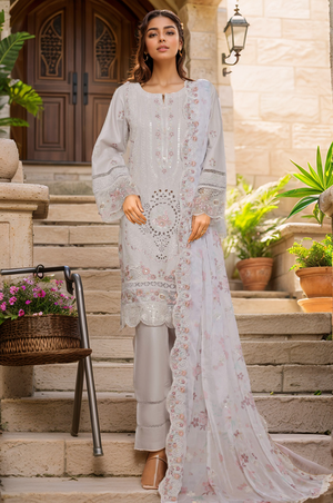 Sada Bahar Stitched 3 Piece Luxury Emb Spring Vol-05 Collection'2025-MK-35-Grey