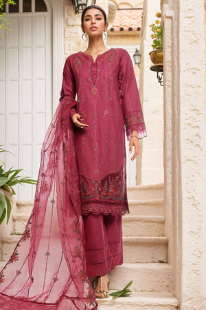 Sada Bahar Stitched 3 Piece Luxury Emb Spring Vol-03 Collection-LEL3-MK-36-Magenta