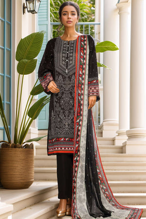 Sada Bahar Stitched 3 Piece Printed Lawn Vol-03 Collection'2025-PR-1299-Black