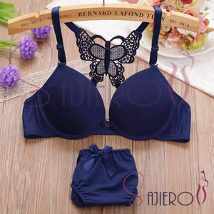 Sajiero Butterfly - Fun Night Padded Bra and Panty Set - My Store