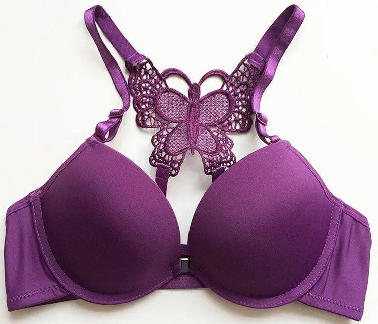 Sajiero Butterfly - Fun Night Padded Bra and Panty Set - My Store