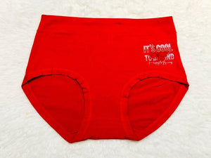 Sajiero Butterfly Print Brief Cotton Panty - My Store