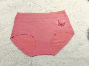 Sajiero Butterfly Print Brief Cotton Panty - My Store