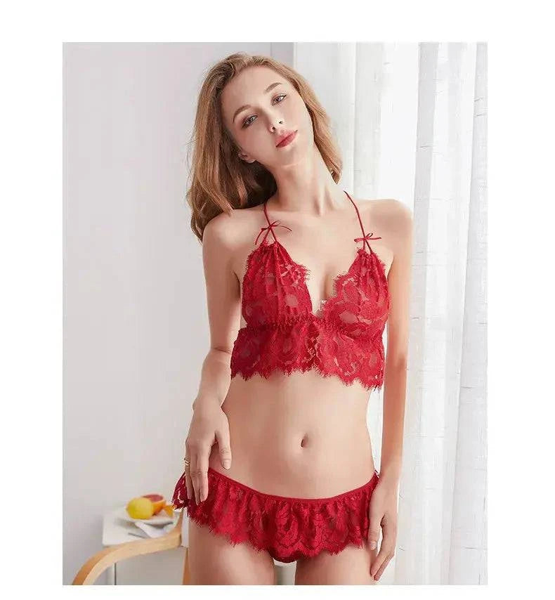 Sajiero Cyrus floral style bikini set Maroon - My Store