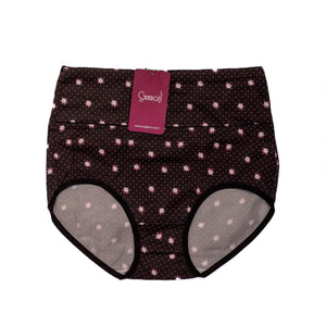 Sajiero Daisy Printed Brief Cotton Panty - My Store