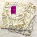 Sajiero Galaxy Boski Linen Printed Pajama Cream Print - My Store