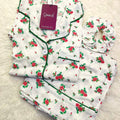 Sajiero Galaxy Boski Linen Printed Pajama Sufi White - My Store