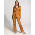 Sajiero Galaxy Pajama Suit Camel Brown - My Store