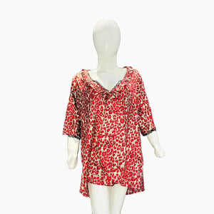 Sajiero Love Night Printed 2pcs Nightgown Set - My Store