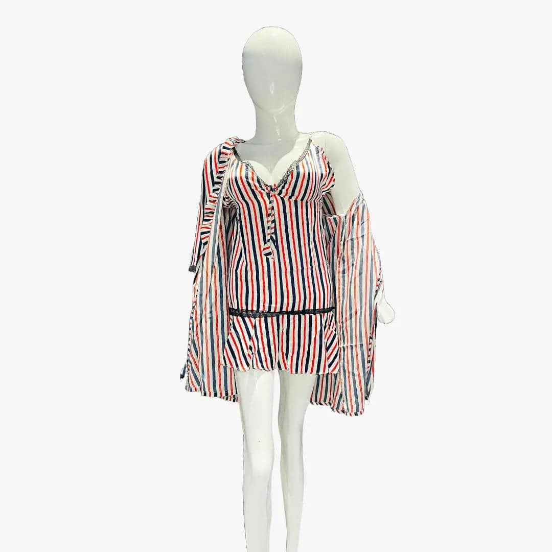 Sajiero Love Night Printed 2pcs Nightgown Set - My Store