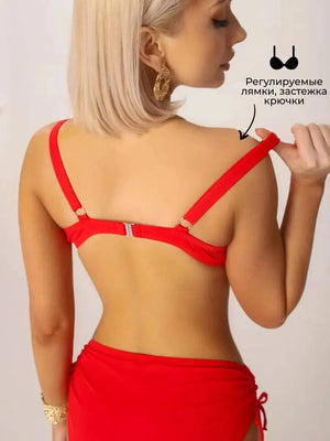 Sajiero Love Red Pushup Bikini Set - My Store