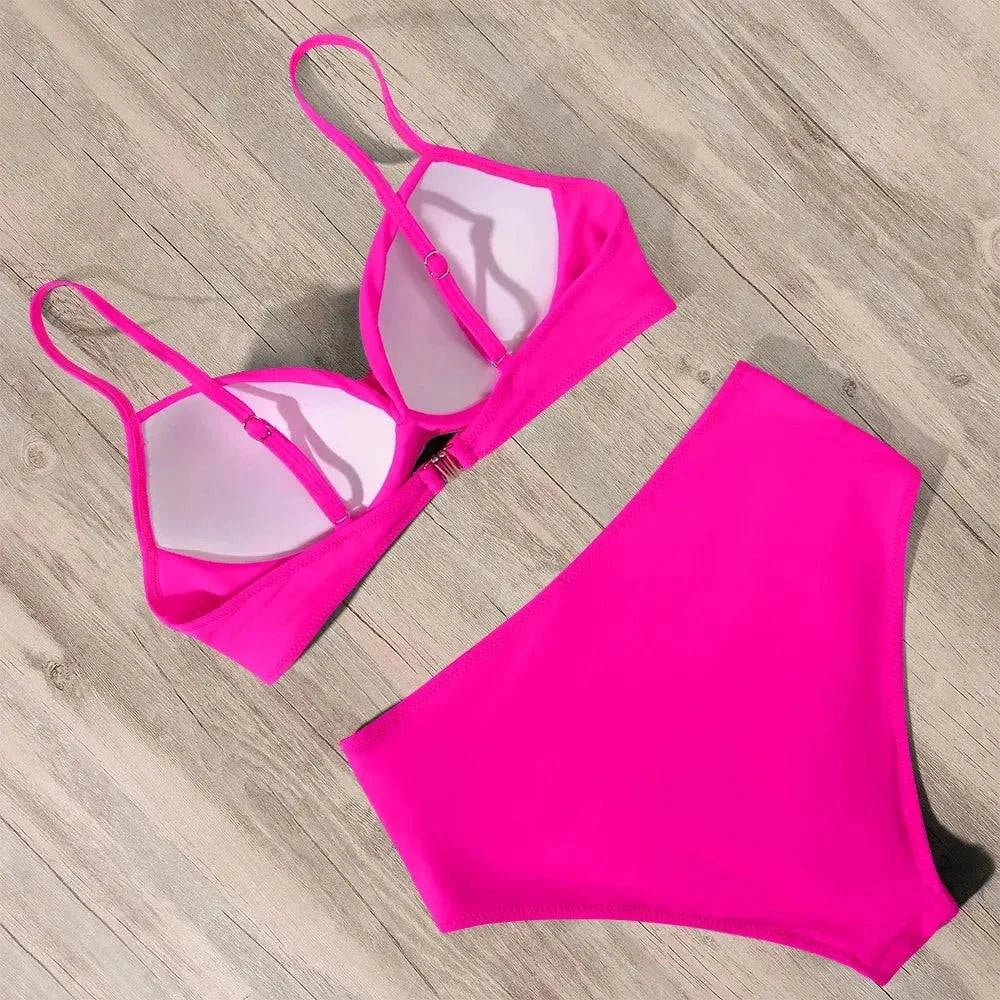 Sajiero Royal Pink Push Up Bikini Set - My Store