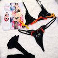 Sajiero Sk 3pcs Fancy Sexy Net Bikini Set - My Store