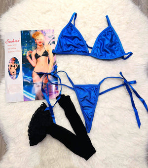 Sajiero Sk 3pcs Fancy Sexy Silk Bikini Set - My Store