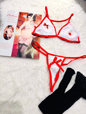 Sajiero Sk 3pcs Fancy Sexy fleecy Bikini Set - My Store