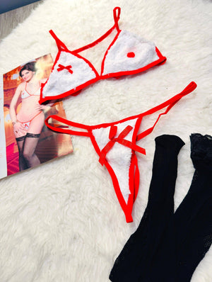 Sajiero Sk 3pcs Fancy Sexy fleecy Bikini Set - My Store