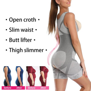 Sajiero Spanx Full Body Corset Crotch Buckle Body Shaper - My Store