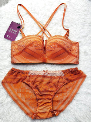 Sajiero Spirit Padded Bra and Panty Set - My Store