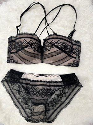 Sajiero Spirit Padded Bra and Panty Set - My Store