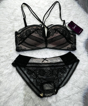 Sajiero Spirit Padded Bra and Panty Set - My Store