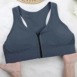 Sajiero Sylas Zipper Pushup Sports Bra - My Store