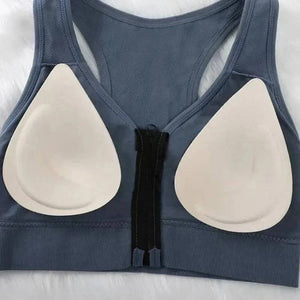 Sajiero Sylas Zipper Pushup Sports Bra - My Store