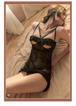 Sajiero Tarnant Open Bust Transparent Lingerie - My Store