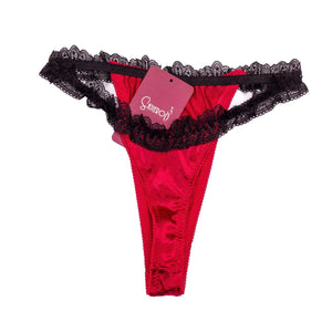Sajiero Thong Satin Silk Panty - My Store