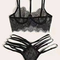 Sajiero Zee Transparent Garter Belt Set - My Store