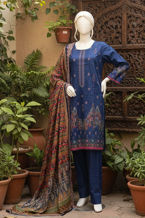 Almeerah Unstitched 3 Piece Winter Khaddar Luxe Collection'2025-Sapphire Nightfall