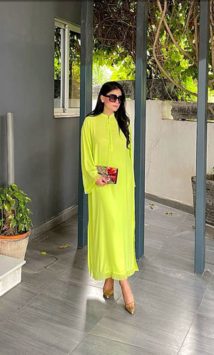 Manahils Stitched Neon Fringes