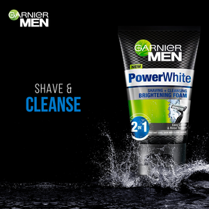 Garnier Men Power White Face Wash & Shaving Foam 100ml - Snapcart.pk