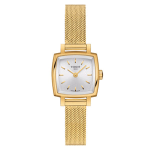 Tissot Lovely Square Gold Mesh Bracelet Silver Dial Quartz Watch for Ladies - T058.109.33.031.00