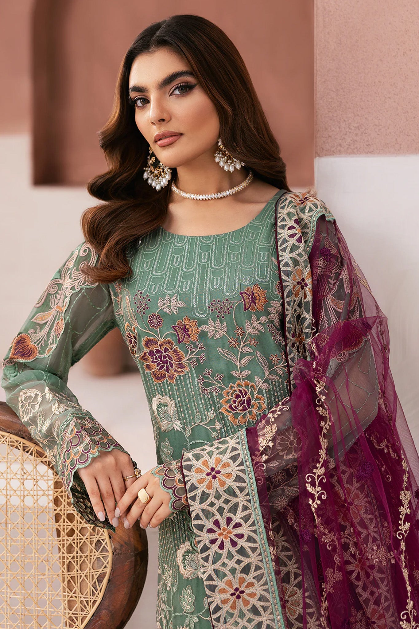 Arzoo by Ramsha Unstitched 3 Piece Chiffon Vol 01 Collection'2025-U-103